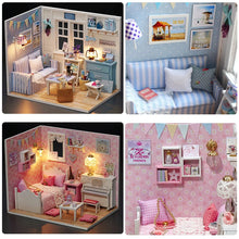 Wooden Miniature Doll House DIY Small House Kit  Assembled DollHouses Building Model 3D Puzzle Toy With Furniture Adults Gifts