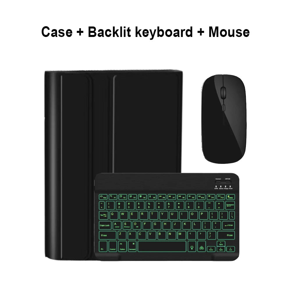 Magic Keyboard & Wireless Mouse Case for iPad & Tablet