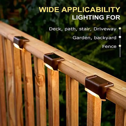Warm White LED Solar Step Lamp Outdoor Waterproof Path and Stair Garden Light