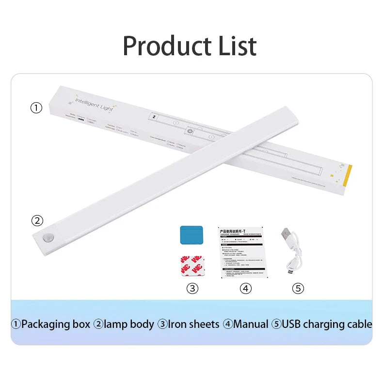 USB Rechargeable Motion Sensor Cabinet Light