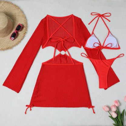 Women's Sexy 3-Piece Bikini Set – Beach Swimwear