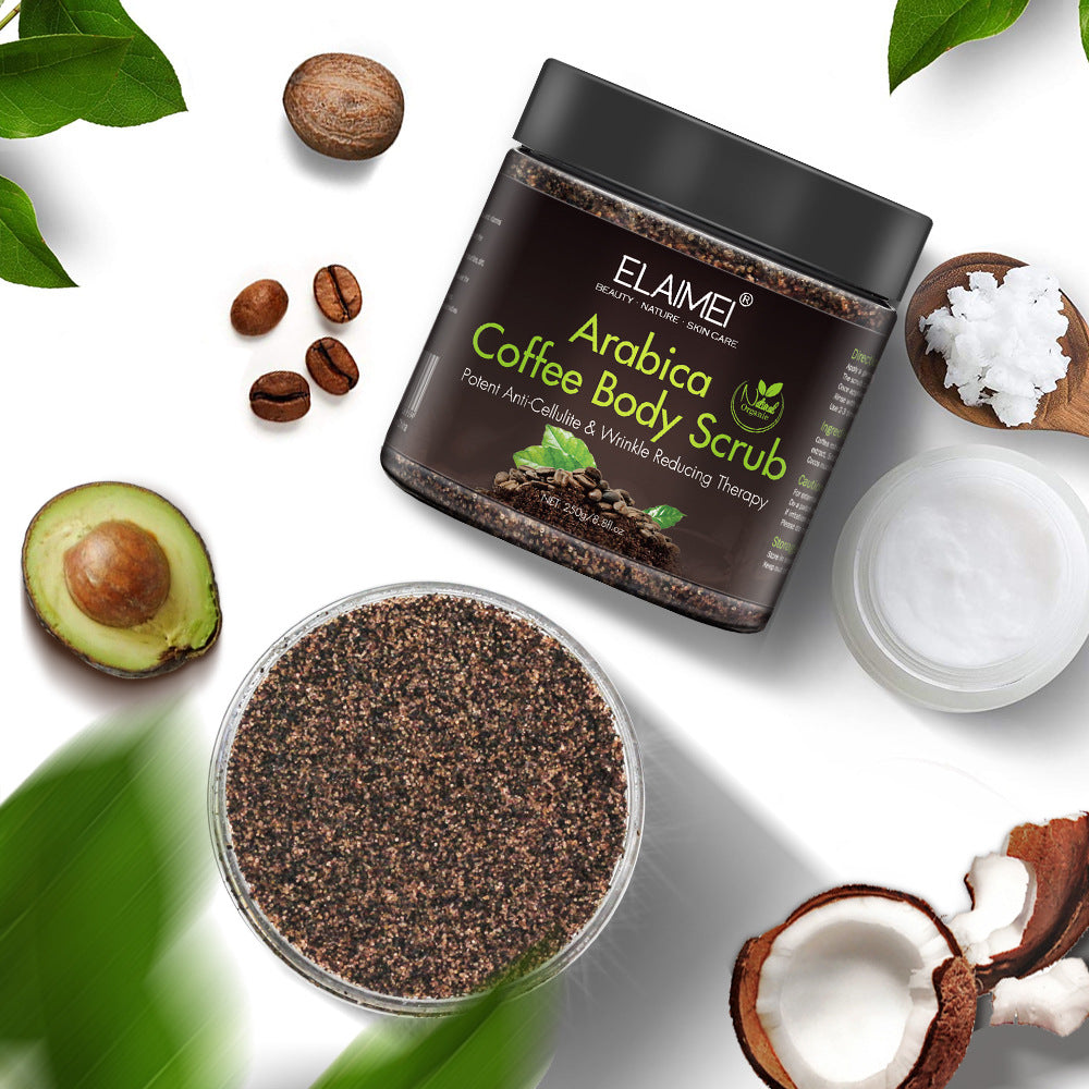 Coffee exfoliating body scrub