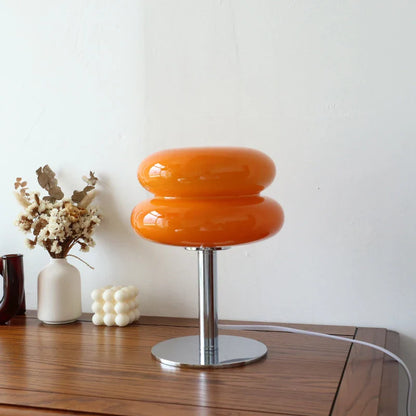 Macaron Retro Glass Table Lamp for Bedroom and Living Room