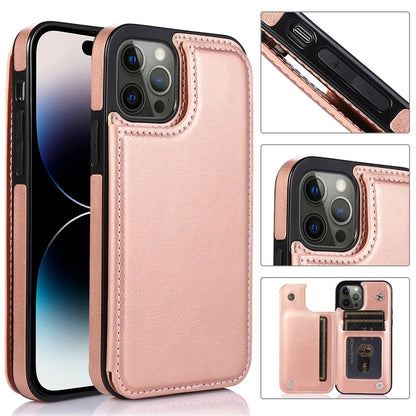 Leather Wallet Card Holder Case | for iPhone 15 Plus