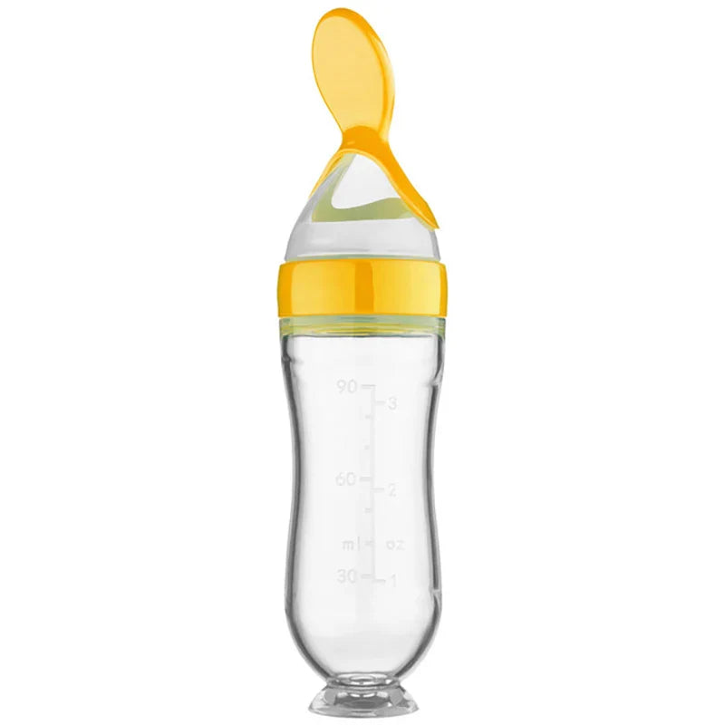 Baby Silicone Squeezing Feeding Bottle – Easy & Mess-Free Feeding!