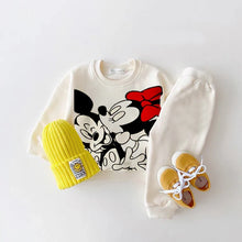 Mickey Mouse Print Hoodie & Trousers Set