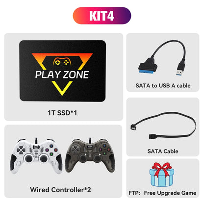 Retro Gaming SSD for Switch/PS5/Xbox/PS4/PS3/PS2/WIIU 80+Emulators