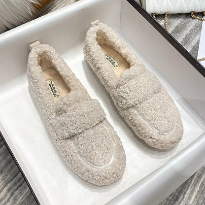 Ember's Cozy Curly Lambwool Loafers