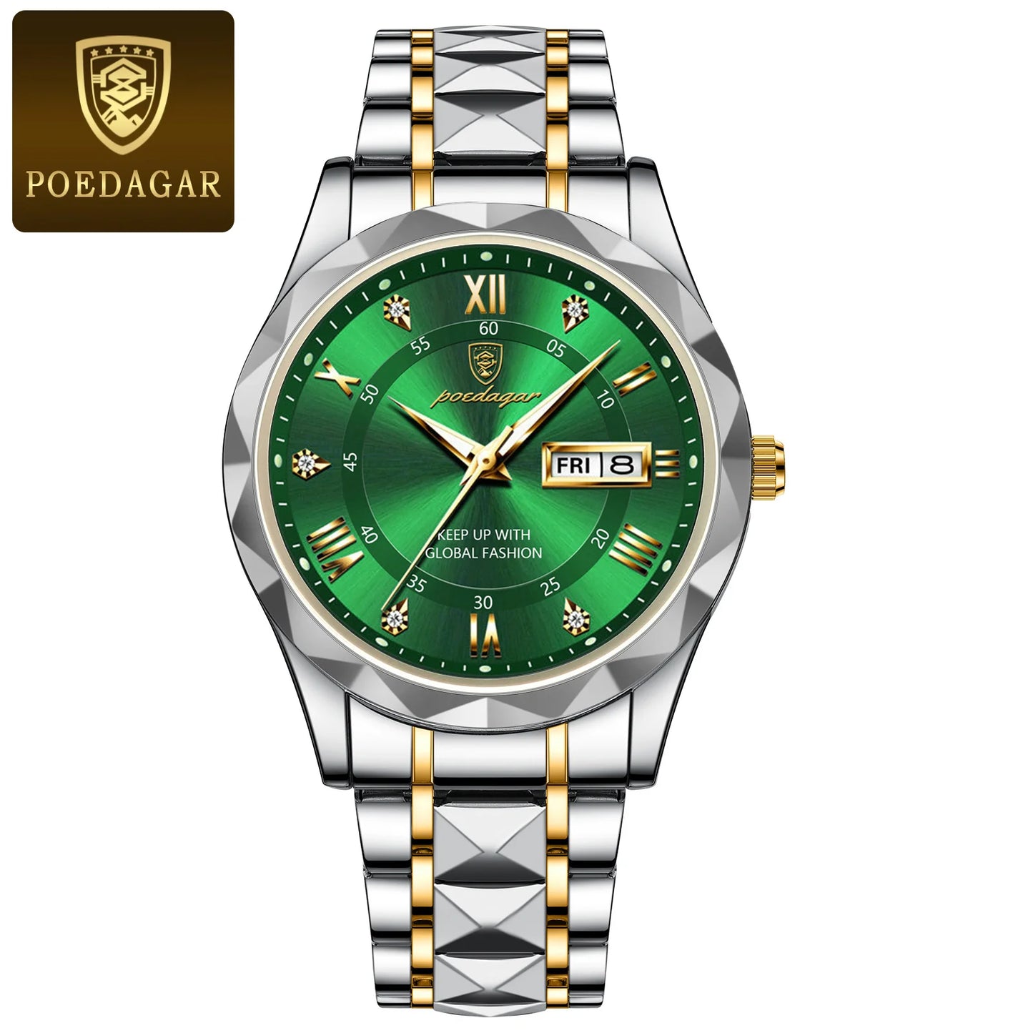 Men's Waterproof Double Calendar Luminous Quartz Watch