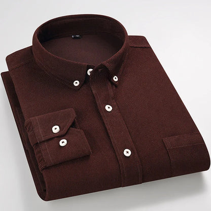 Harrison Fine Wale Cotton Corduroy Button-Up Shirt