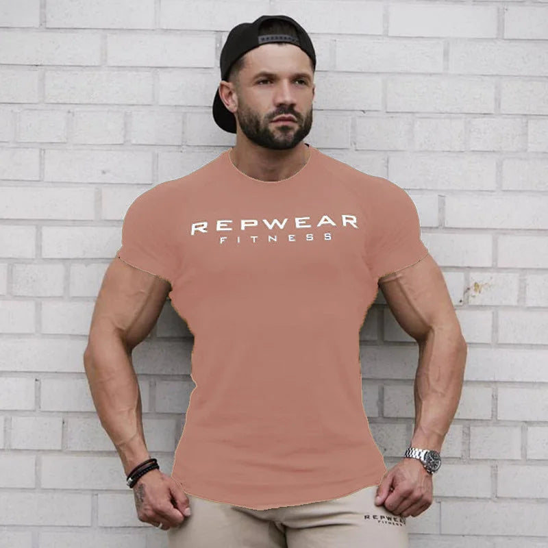 Men’s Athletic Fit Gym T-Shirt – Breathable Cotton Workout Shirt for Training & Casual Wear