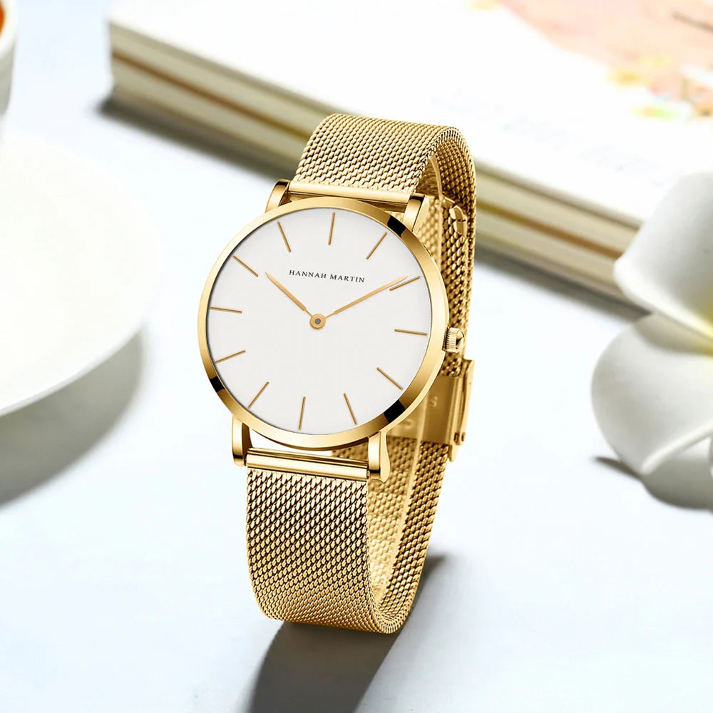 Women Watch Quartz Movement 36mm Waterproof Minimalist Style