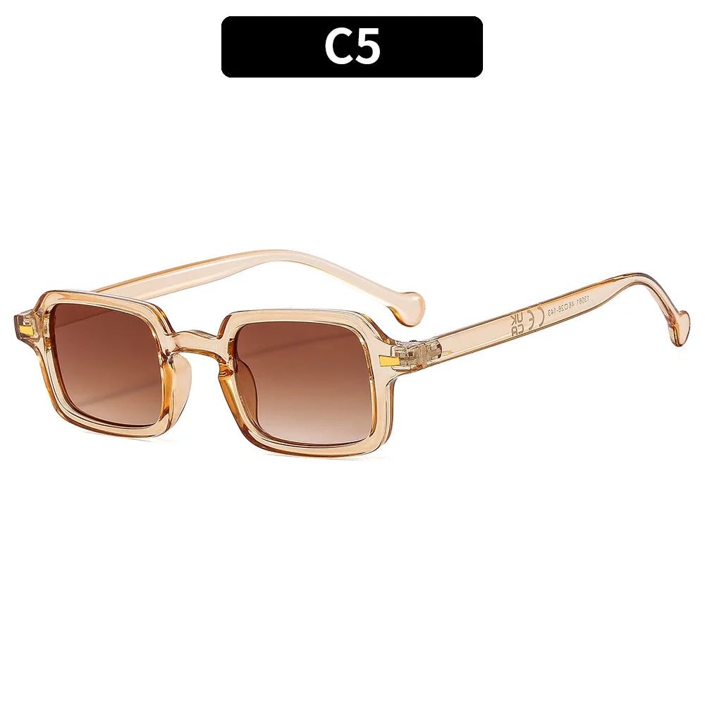 Luxurious Rectangle Sunglasses for Men and Women, UV400 Anti-Glare