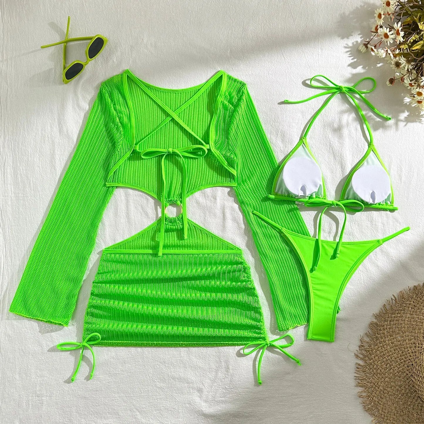 Women's Sexy 3-Piece Bikini Set – Beach Swimwear