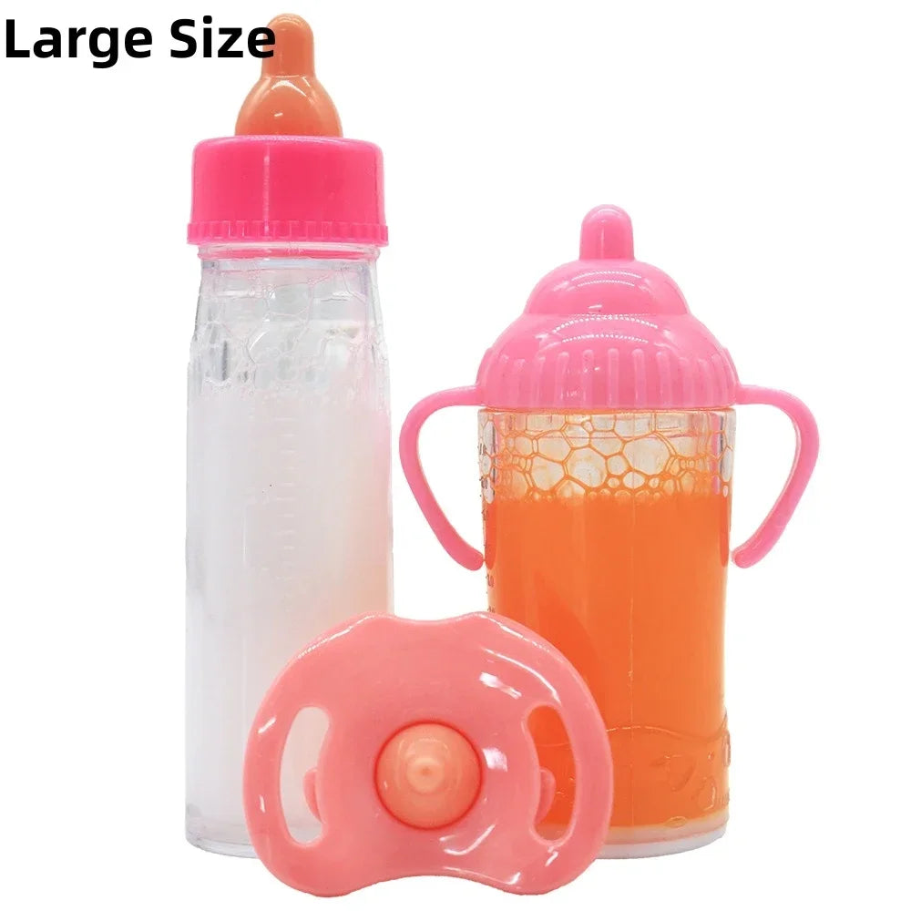 2-Piece Baby Doll Feeding Bottle Set with Pacifier