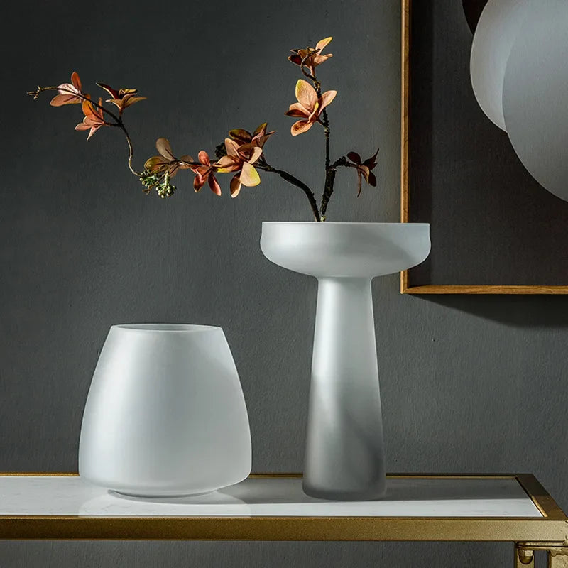 Lumière Frosted Glass Vase