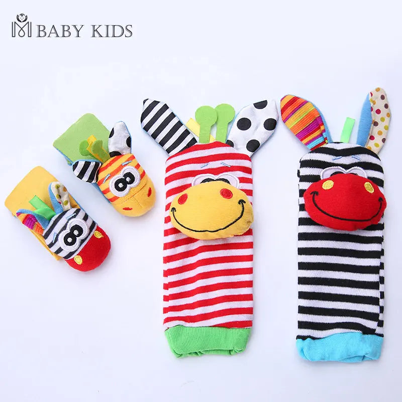 Games Plush Rattle Socks Stuffed Animal Wrist Rattle Baby Toys 0 3 6 12 Months