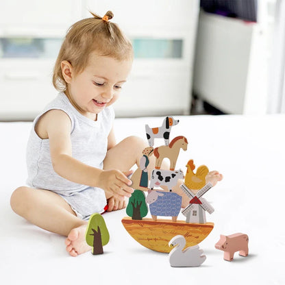 Wooden Farm Animal Montessori Set
