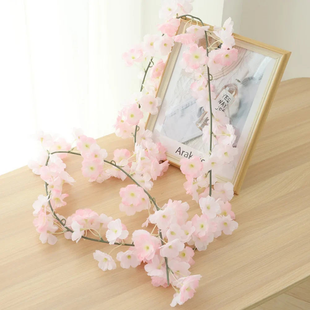 180cm Artificial Sakura Flower Vine - Wedding & Garden Arch Decor