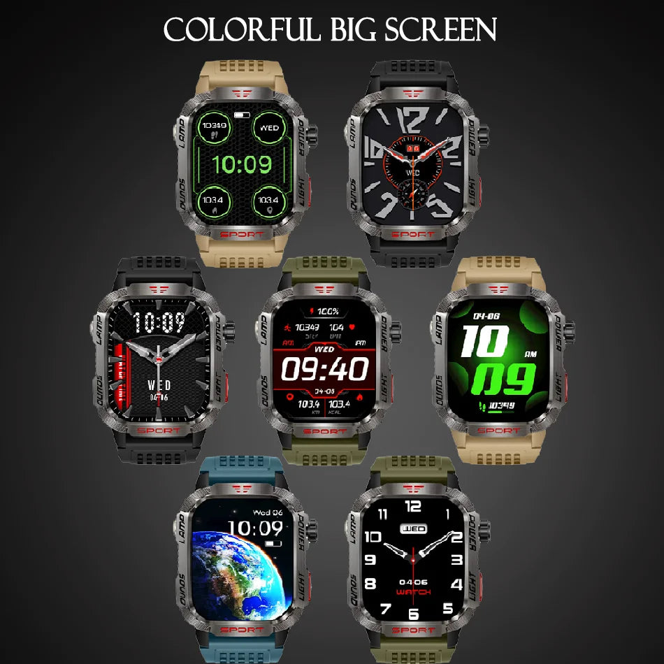 Military GPS Smartwatch – Rugged & Adventure-Ready