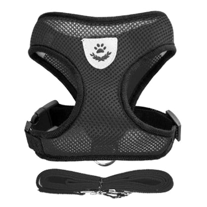 Cat Harness Vest Walking Lead Leash Collar Polyester - Adjustable  Pet Accessories