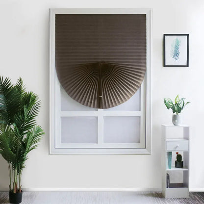 1Pc Self-adhesive Pleated Blinds Bathroom Balcony Shades Half Blackout Windows Curtains for Bedroom Living Room Balcony