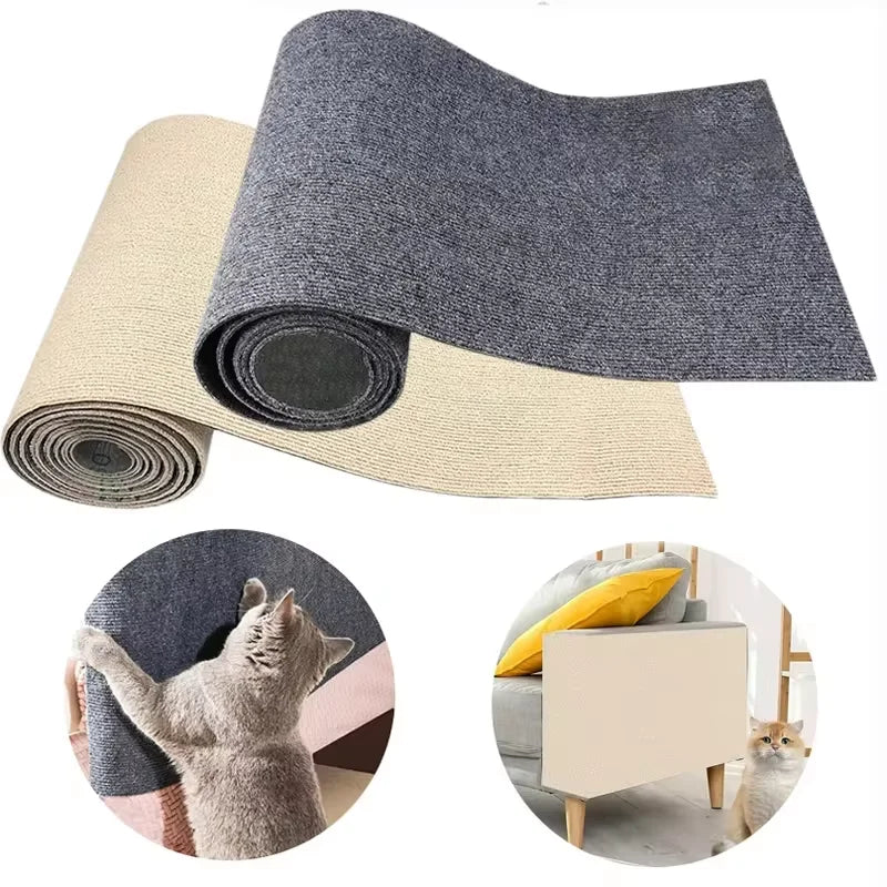 Self adhesive furniture protector for cats preventing couch scratches