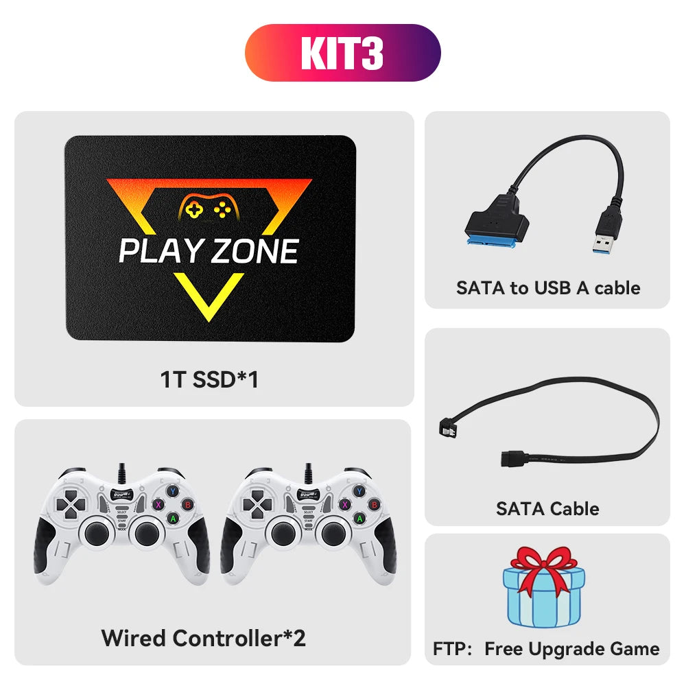 Retro Gaming SSD for Switch/PS5/Xbox/PS4/PS3/PS2/WIIU 80+Emulators