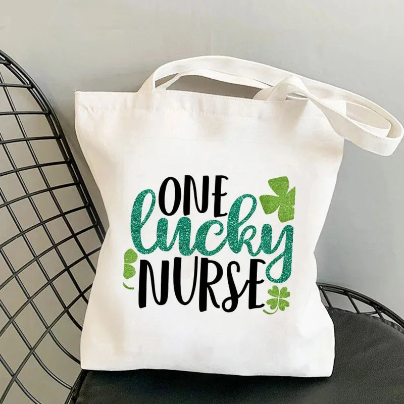 Nursing Essentials Women Shoulder Bag Harajuku Resuable Shopping Bags Lady Canvas Tote Handbag Eco Large Capacity Girls Handbags