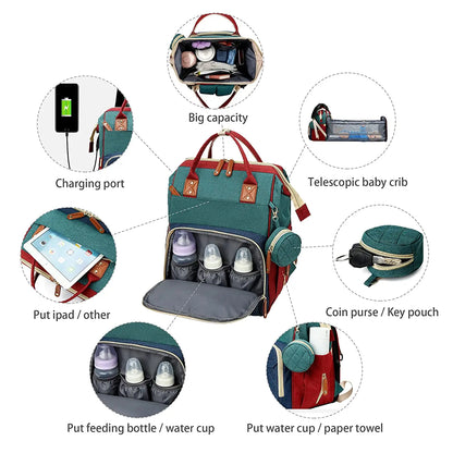 3-in-1 Diaper Bag & Baby Bed
