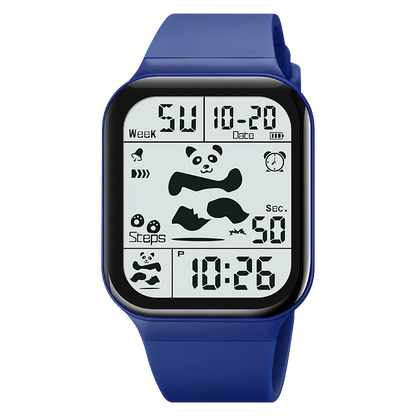 Square Large Face Waterproof LED Digital Watch Electronic for Student Watches