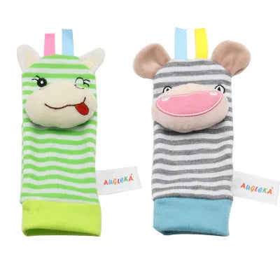 Games Plush Rattle Socks Stuffed Animal Wrist Rattle Baby Toys 0 3 6 12 Months
