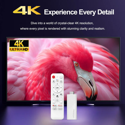 H96 MAX H313 Mini TV Stick Android 14 Smart TV Box Android14 2GB 16GB 8GB Wifi6 BT 4K HD Google Voice Media Player
