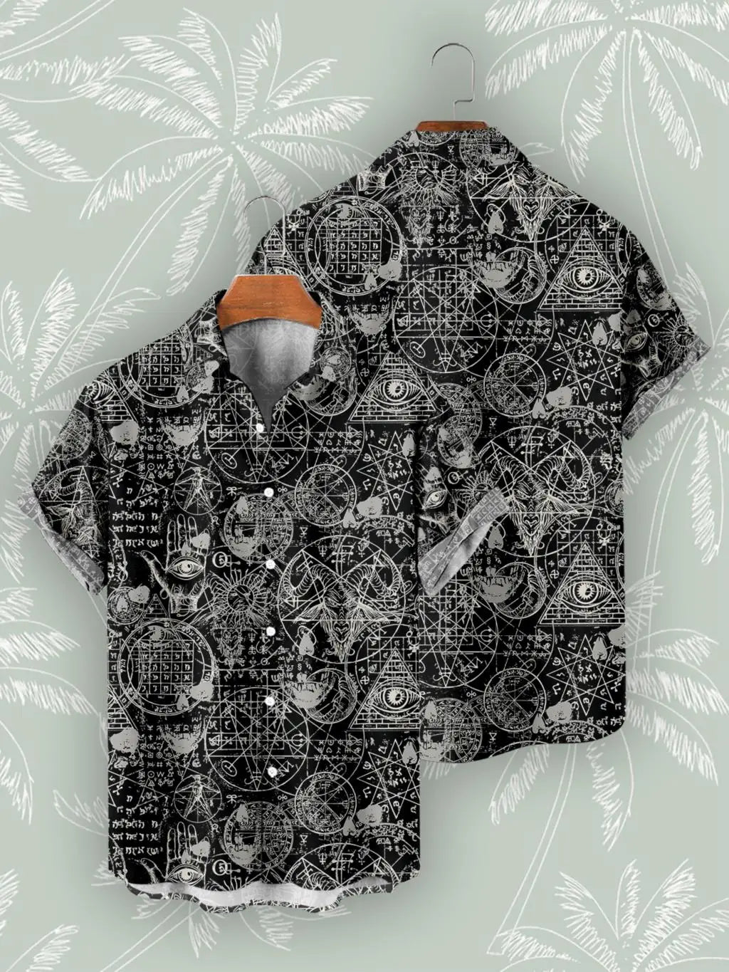 Hawaiian Shirts For Men's Skull Summer Casual Short Sleeve Y2k High Quality Oversized Streetwear Vintage Beach Tops Clothing