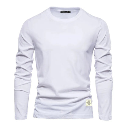Men's Full Size Quarter Button Round Neck Long Sleeve T-Shirt Plus Size