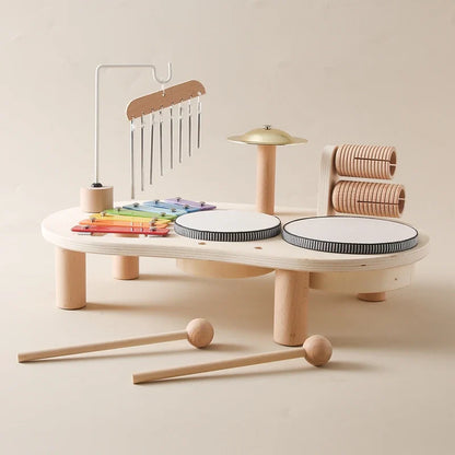 Wooden Aeolian Bells & Xylophone Montessori Baby Educational Musical Toy & Birthday Gift