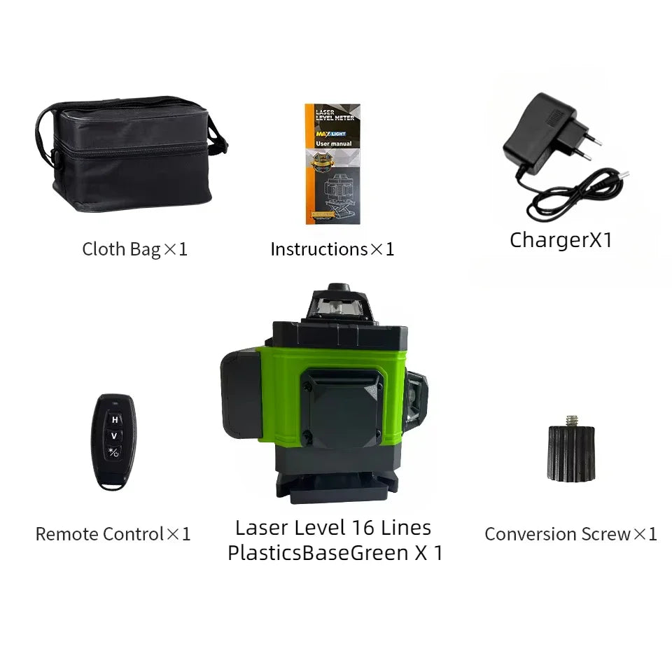 tripod/nivel a laser 16 Lines Laser profesional Level green line Self-leveling 360 autonivelant