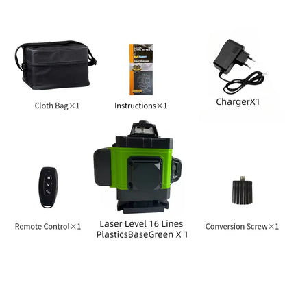 tripod/nivel a laser 16 Lines Laser profesional Level green line Self-leveling 360 autonivelant