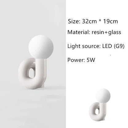 Postmodern Resin Curl Lamp