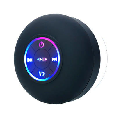 Portable Wireless Bluetooth Speaker – LED IPX4 Waterproof Mini Stereo Sound Box with Large Suction Cup
