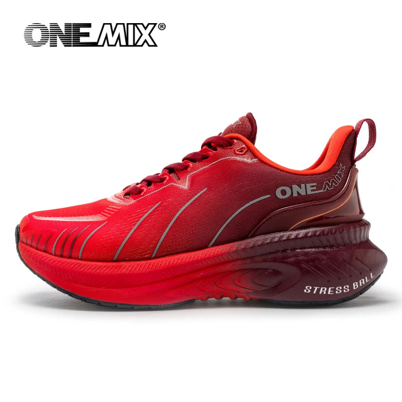 Onemix Men's White Air Cushion Running Shoes 2024