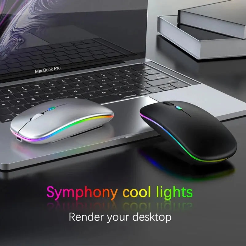Smooth Wireless Mouse RGB Bluetooth Mouse - Sleek & Responsive