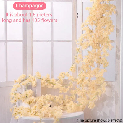 180cm Artificial Sakura Flower Vine - Wedding & Garden Arch Decor