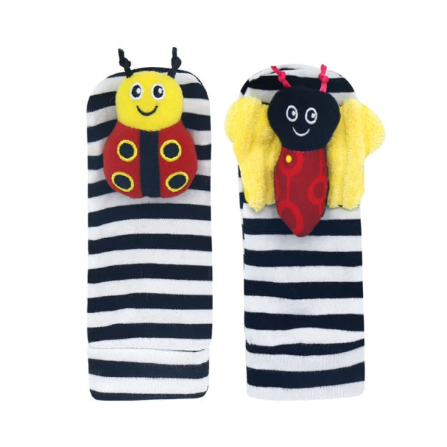 Games Plush Rattle Socks Stuffed Animal Wrist Rattle Baby Toys 0 3 6 12 Months