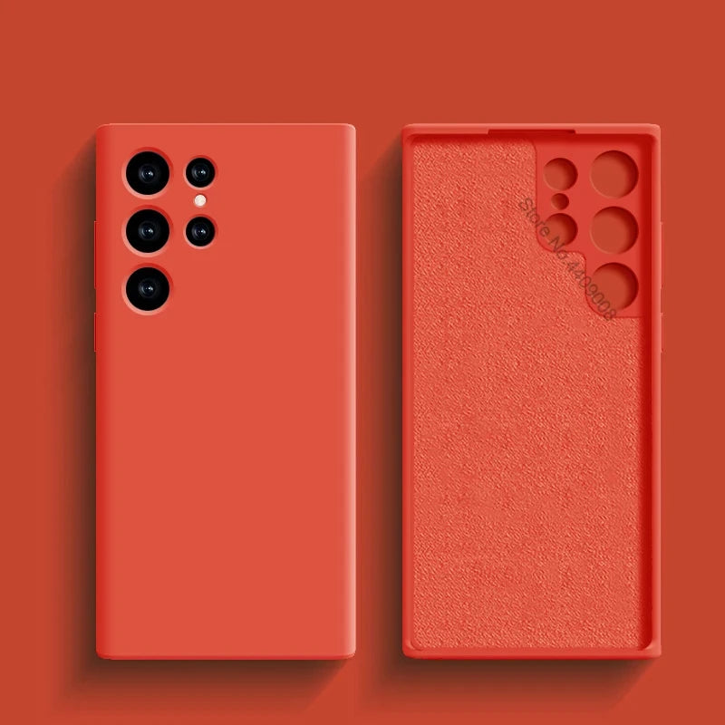 Original Liquid Silicone Case For Samsung Galaxy S24 S23 S22 S21 S25 Ultra A55 A54 A34 A14 A53 A52 Phone Accessories Soft Cover