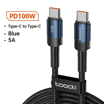 USB Type A to USB C Cable 100W/6A PD Fast Charging Charging Wire for Laptop Macbook Xiaomi Samsung USBC Type C Cable 2 Meters