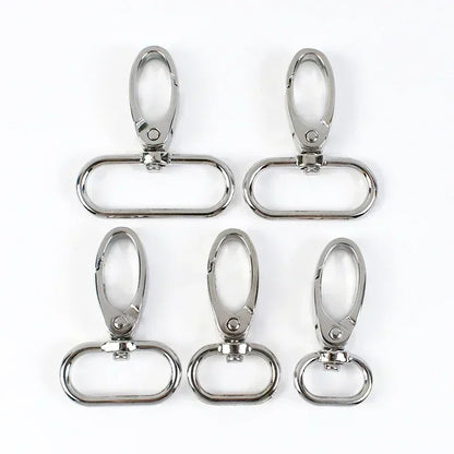 50Pcs Metal Strap Buckles Swivel Lobster Clasp Bag Webbing Belt Snap Hooks Handbag Carabiner Hangers DIY KeyChain Accessories