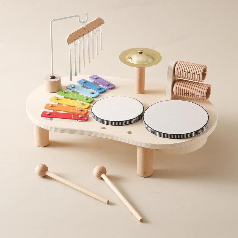 Wooden Aeolian Bells & Xylophone Montessori Baby Educational Musical Toy & Birthday Gift