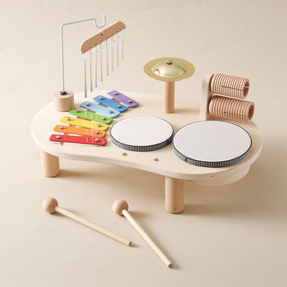 Wooden Aeolian Bells & Xylophone Montessori Baby Educational Musical Toy & Birthday Gift