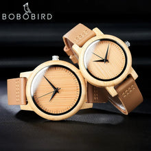 BOBO BIRD Bamboo Wood Couple Wristwatches